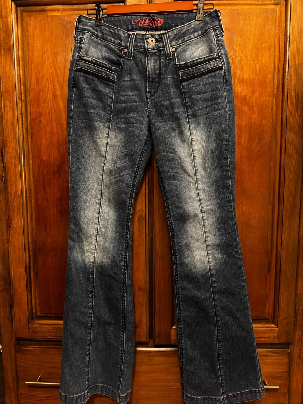 Cinch Lynden Trouser Women Medium Wash Bootcut Jeans Front Seam Size 29/7 R.